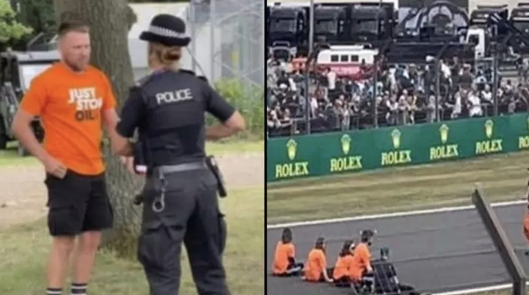 ladbible's tweet photo. 🚨 | 'Groom on stag do' stopped by police after friends made him wear Just Stop Oil t-shirt

More below 👇 https://t.co/c0pn7z0UyG