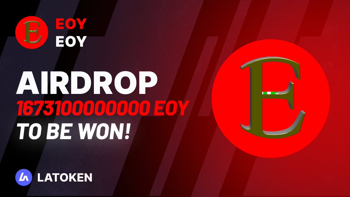 🏆 $5000 EOY (EOY) Airdrop on #LATOKEN 

🔥 1300 Winners.
✅ Complete all tasks and qualify for the #Airdrop 
📲 Tag 5 Friends and Share.
⏰ July 12, 2023 - July 25, 2023.

JOIN AIRDROP👉 go.latoken.com/fzi