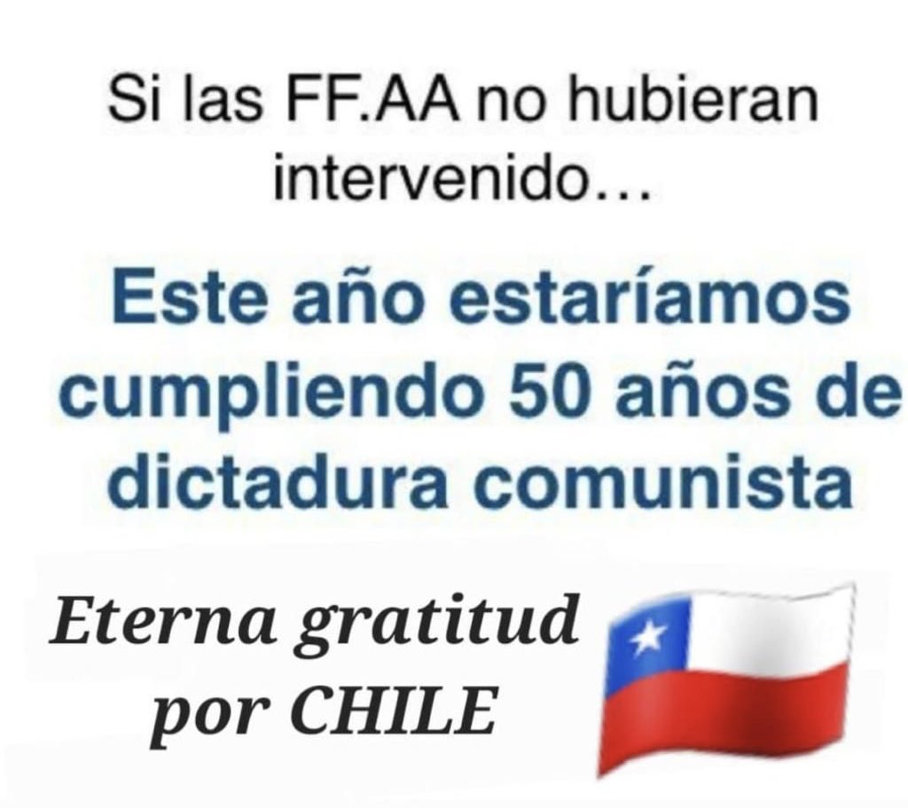 SoleKoch's tweet photo. #50AnosDeLibertad 🇨🇱🇨🇱🇨🇱 https://t.co/Mgy4MVjF9F