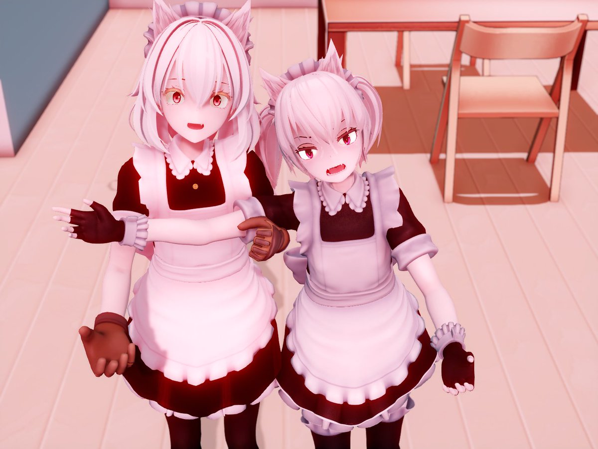 メナベル「ごしゅじ～ん、新しく雇ってありがとーございまーす。怠け者のクウェレよりは働きますよ。」
クウェレ「だぁっー!!ご主人!!新しいメイド雇うって聞いてないっす!!しかもよりによってメナベルじゃないっすか!!え?知り合いかって?そりゃもう腐れ縁っすよ!!」

😋 