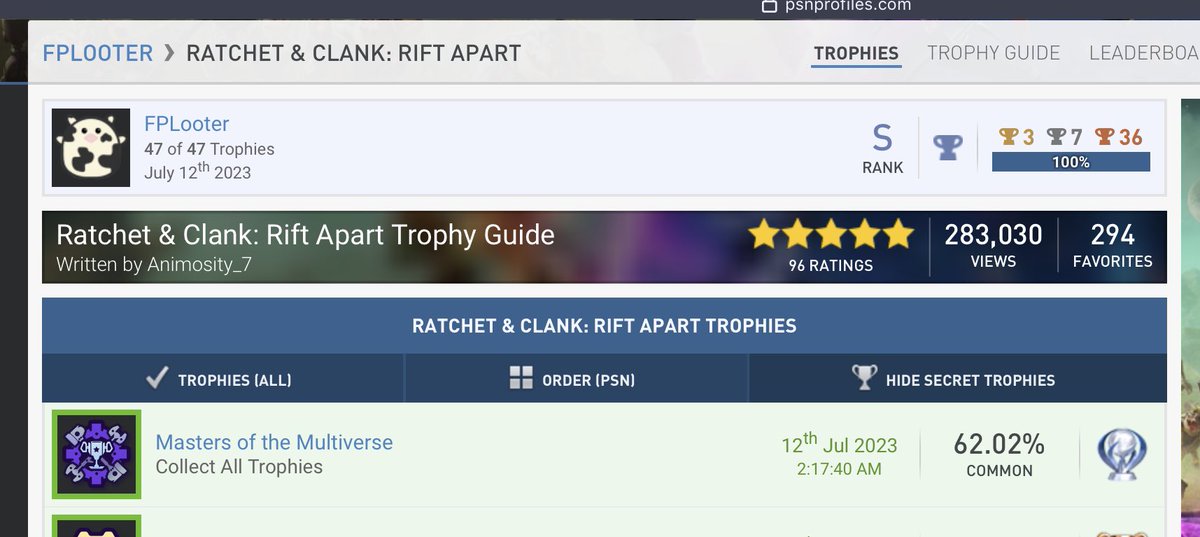 Thank you, @insomniacgames I had a blast! #RatchetandClank #RatchetandClankRiftApart #PS5 @PlayStation #trophy

https://t.co/H2uh6ukCWk https://t.co/4nlDY7f6XQ