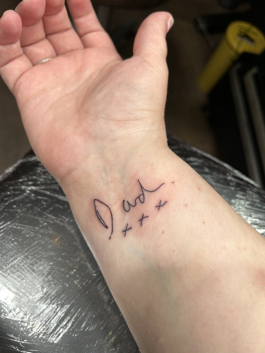 Was really sad that he’d never write ‘dad’ again at the end of a card or letter to me and I’d never see it again. 

Now I can see it every single day 💜