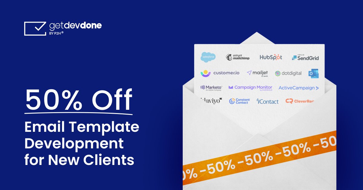 GetDevDone's tweet image. Exciting news here! We are now offering a whopping 50% off the first order for email templates to our new customers! To claim your discount, use the promo code 50OFF.
Hurry up and order now - bit.ly/44jYuh3
The offer expires on August 10, 2023.