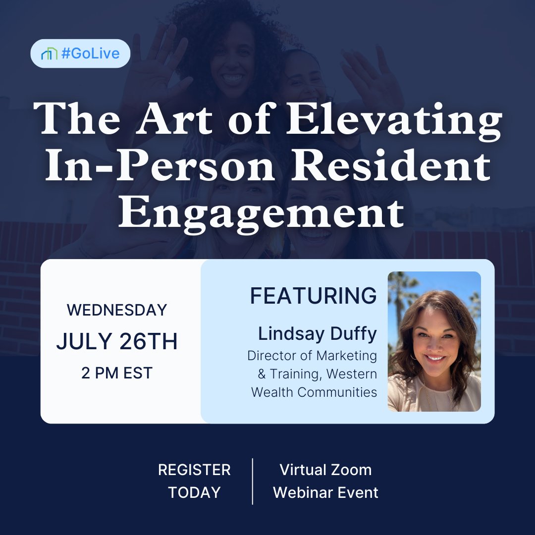 ManageGo's tweet image. 💻🚨 UPCOMING WEBINAR ALERT 🚨💻

Join us for a new Zoom event featuring Marketing Director Lindsay Duffy! She’ll guide us through the art of resident engagement, register now ➡️
us02web.zoom.us/webinar/regist…