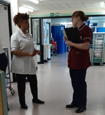 NcaPef's tweet photo. π€Big well done to our Learner who has secured a role on ward T7 once qualified. Here is @R_Pollitt22 discussing 'Pre-Preceptorship Placement' ... @ClaireStott17 @samadamson09 @CoverleyKaren https://t.co/lH3a3j3aBT