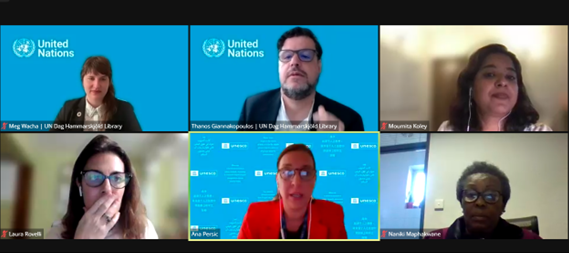 UNLibrary's tweet photo. The #UNLibrary thanks all the panelists for the exciting conversation on #OpenScience, public funding for the public good, and how to advance global science communication. 

More information on the virtual panel: https://t.co/8OwuEyUidb
#HLPF, #OpenScienceUN https://t.co/HHkFMcAQk4