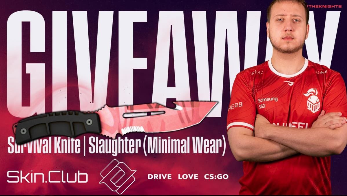 I'm giving away a Knife to celebrate that i joined <a href="/ITBesports/">Into The Breach</a> !

To participate you just need to:
- Follow me
- Follow <a href="/skinclubmedia/">SKIN.CLUB</a> 
- Retweet
- Tag 2 Friends

The Giveaway ends at 20/07/2023