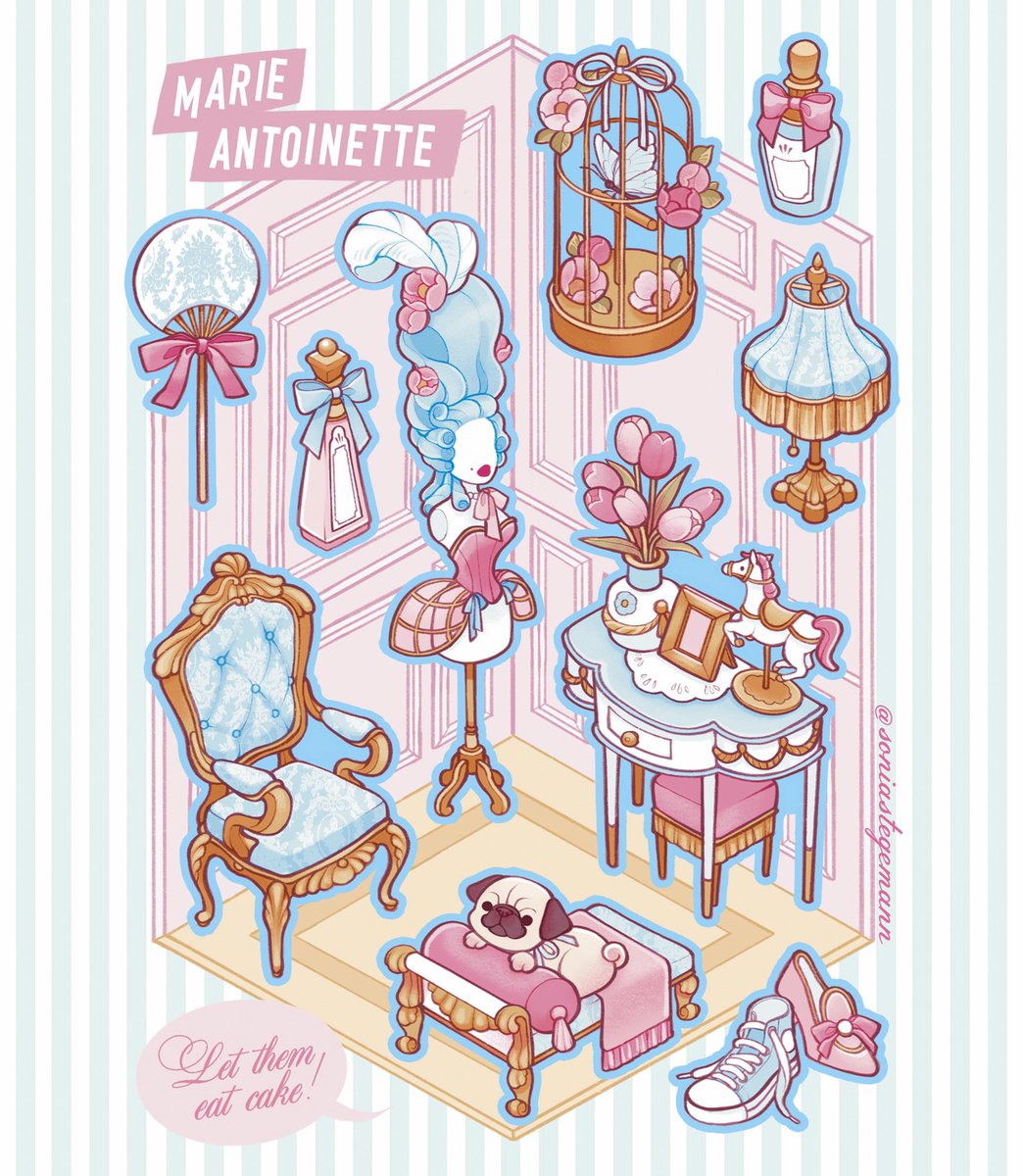 「Marie Antoinette sticker sheet」|💙sonia💙のイラスト