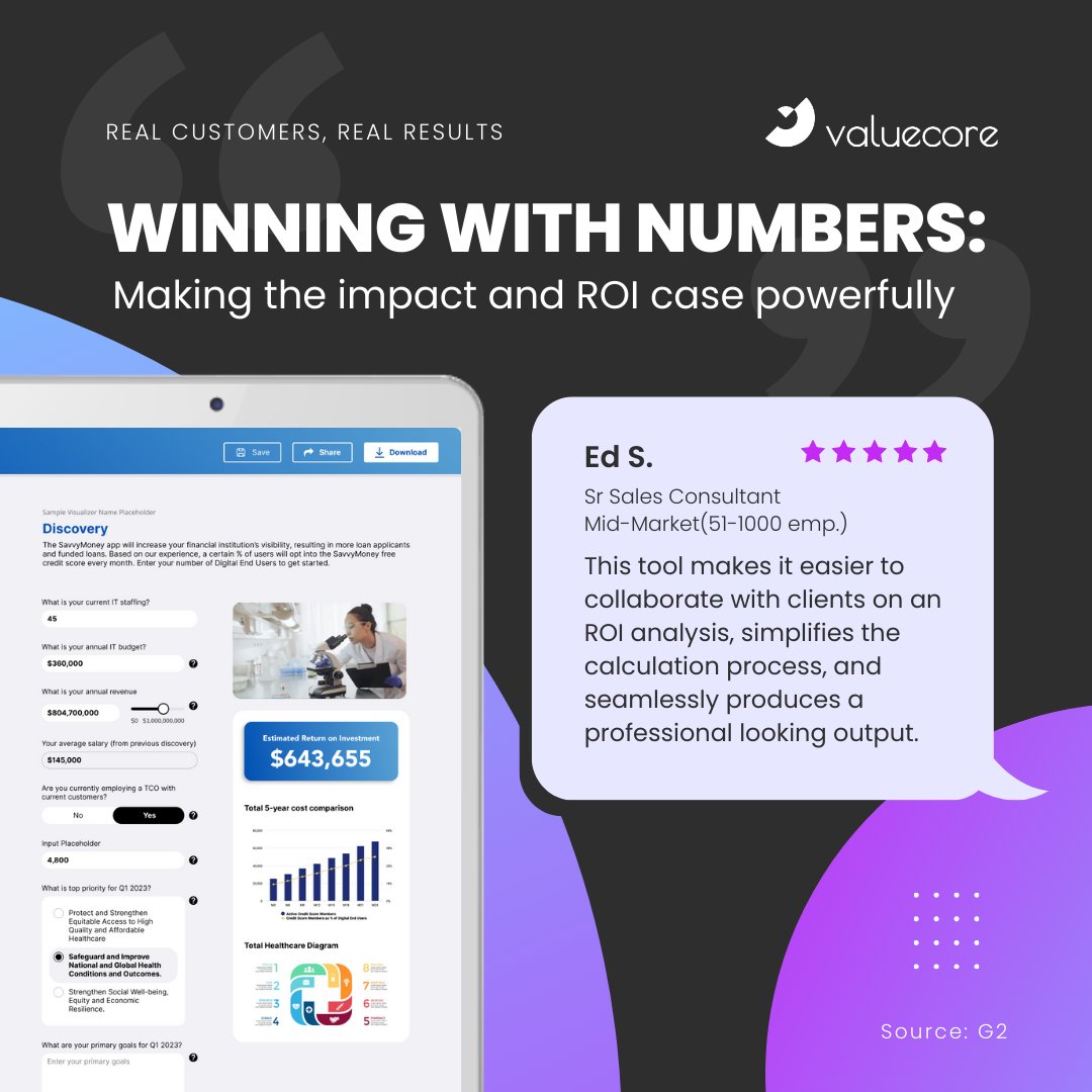 Check out this review from one of our satisfied clients! 🙌🏼 
Try out ValueCore for free: bit.ly/46abFmf
 
#ValueCore #ValueSelling #CustomerReview