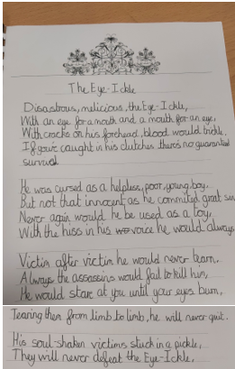 wclpsyear5's tweet photo. Well done to Oli, Harmony, Freya and Charlotte for their fantastic work on sonnets at a Hymers challenge day! #wclpsenglish https://t.co/2m3ziGEvGh