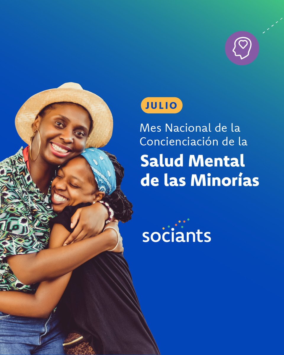 sociants's tweet photo. Este Mes Nacional de la Concienciación de la Salud Mental de las Minorías, apoyemos el que se hable acerca de los traumas y las necesidades emocionales. Aprendamos cómo iniciar la conversación sobre el manejo de la salud mental.

#SDoH #MinorityHealth https://t.co/1Ct7iRm4zD