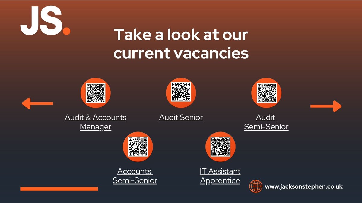 jsllp's tweet photo. ๐ข We are hiring!
If you want to be part of a dynamic firm filled with passionate and talented people, JS could be the place for you!
Visit our website to view our current vacancies.
๐ https://t.co/FeTd6nkUXE
#jspeople #accountancycareers #recruitment #vacancies https://t.co/adEBXtBLee