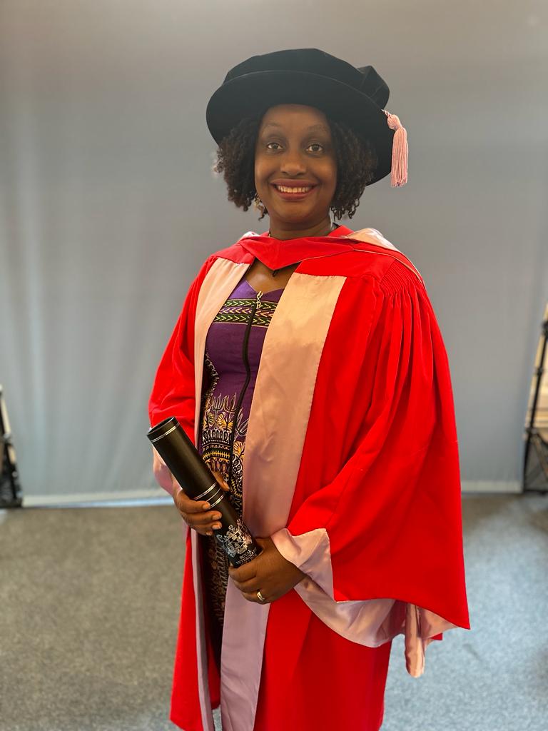 CTPHuganda's tweet photo. @DoctorGladys at the @RoyalVetCollege graduation ceremony today. Follow the event on YouTube https://t.co/MpvmtJtY6Y
#RVCgrad2023 #OneHealth #WalkingWithGorillas https://t.co/iheF6HzRsI