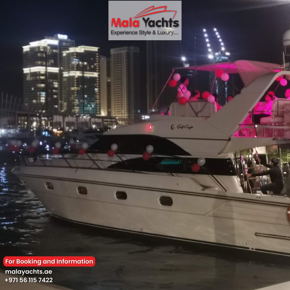 MalaYachts's tweet photo. Experience luxury like never before on the stunning Mala yacht in Dubai! 🛥️✨Indulge in a private yacht charter that offers breathtaking views of the iconic Dubai skyline and pristine waters of the Arabian Gulf. https://t.co/dO8q8g9YFF