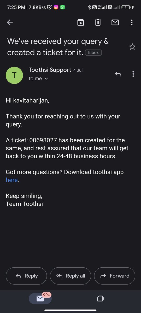 sonujalui's tweet image. ita been more than weeks now still no refund,great way for toothsi to take money from customer by fake promising that we can have the appointment on sundays,will never go with tootshi again in my life worst product and worthless customer service #toothsi #ViratKohli