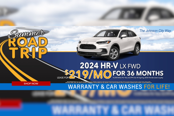 Lease a 2024 Honda HR-V for under $300 a month from #JohnsonCityHonda.
Shop today
johnsoncityhonda.com/new-vehicles/h…

#Honda #HondaHRV #SummerDeals #JohnsonCityHonda #TheJohnsonCityWay #JohnsonCityTennessee #ProudHondaDealer #PresidentsAwardWinner