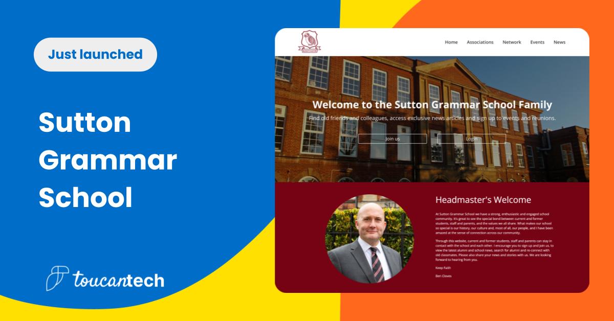 Sutton Grammar School's new platform has just launched!

Some highlights:
📰 700 reads of the news articles
🥂65+ sign-ups to the Year 13 Leavers Dinner
🦉 28 editions of the school's newsletter, 'The Hoot', published
👨‍🎓 250+ members have already signed up

#Alumni #JustLaunched