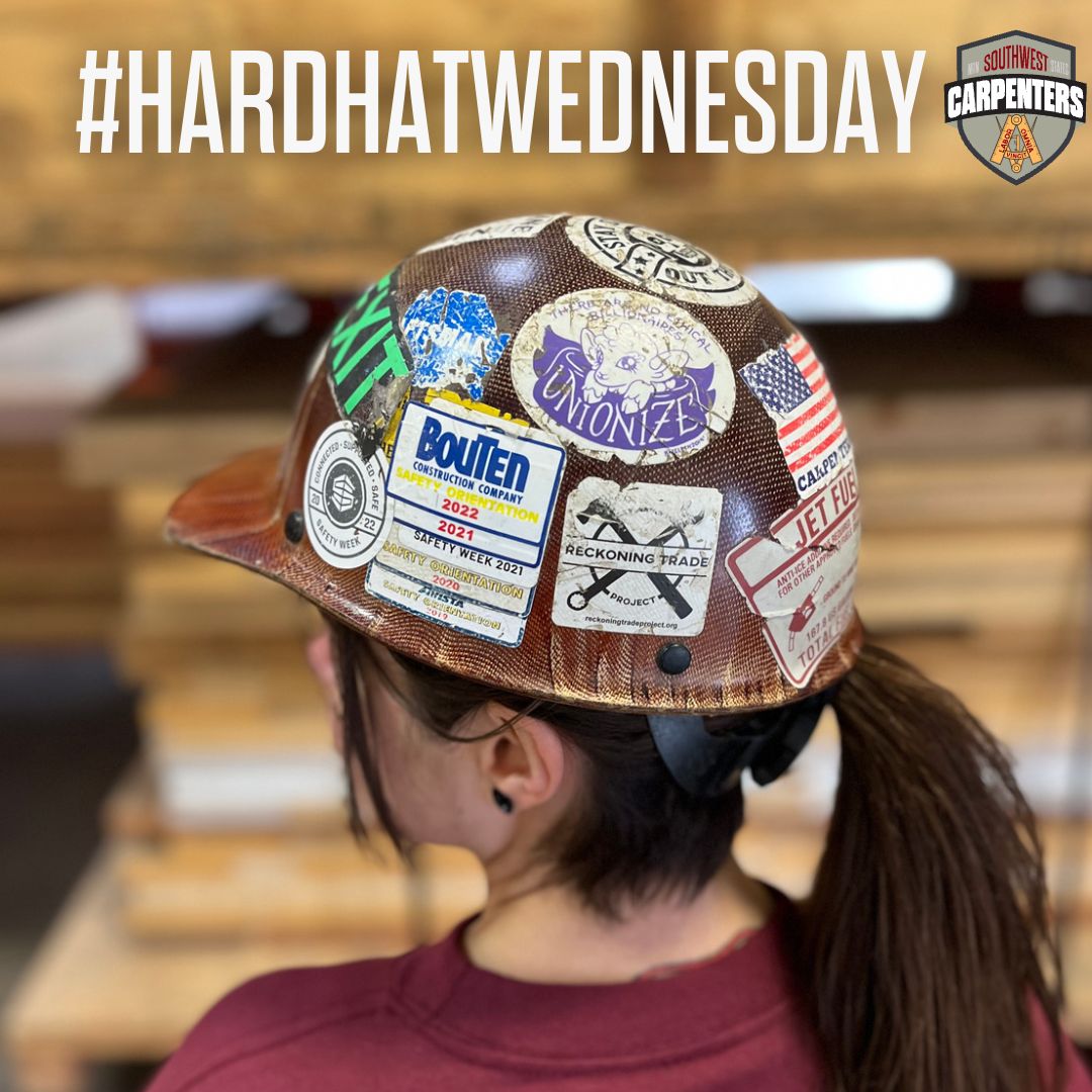 WSCarpenters's tweet photo. Happy #HardHatWednesday from Sister Sloan Duncan- #BuildBetter Carpenter, Spokane Tradeswomen founder & #Local59 Delegate!
#tradeswomen #WomenInConstruction #Construction #UnionConstruction #SWMSBuildBetter #SWMSCarpenters #UnionCarpenters #JobsWagesBenefits #ConstructionCareers https://t.co/V9PwRO0IEl