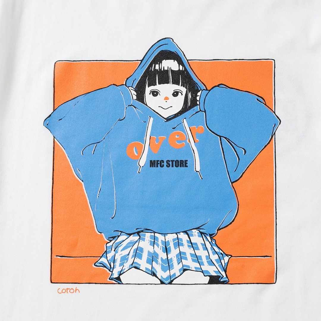 【限定】OVERPRINT x MFC STORE コラボスウェット白 古塔つみ