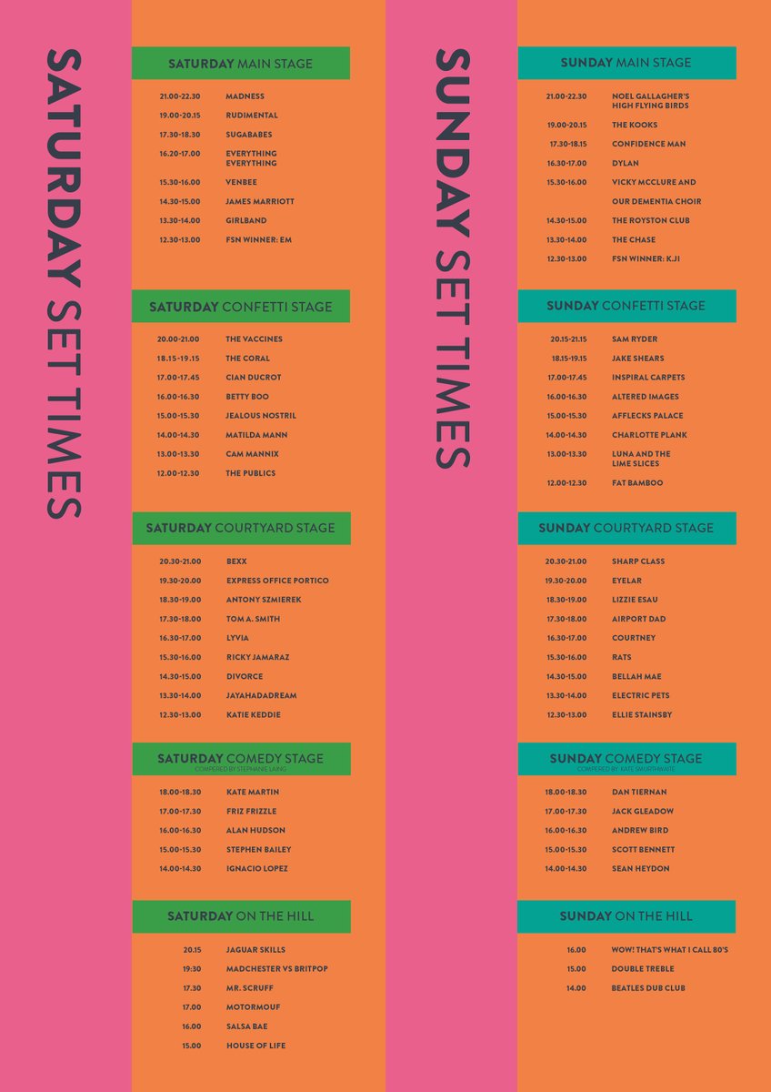 ❗ SET TIMES ARE HERE ❗ Over 2 days and across 5 stages, we are pumped to share the set times for what promises to be an incredible weekend of live music and more. It’s time to start planning your days.. ✍️ Tickets: bit.ly/3nR4g9S