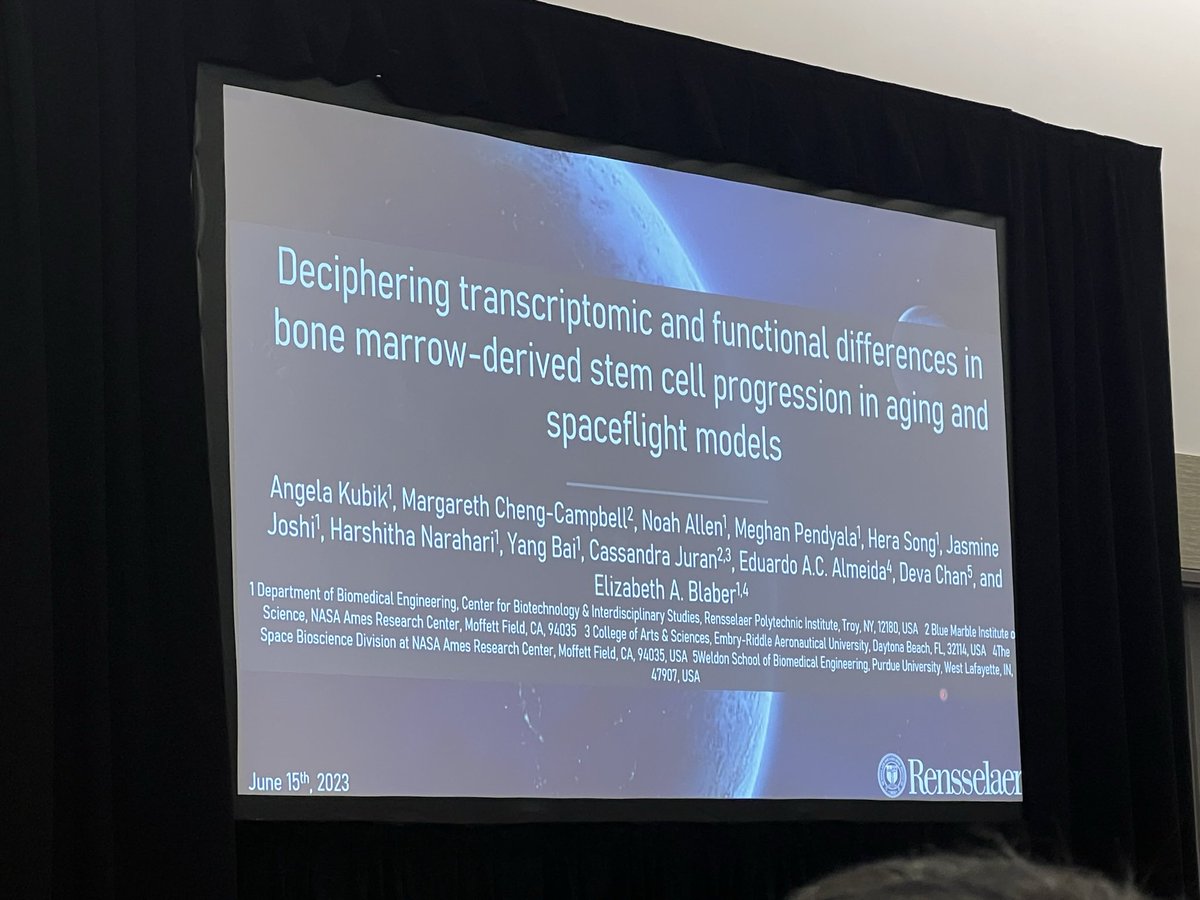 <a href="/AngelaKubik/">Angela Kubik</a> has had a busy summer already. She presented a podium presentation <a href="/ISSCR/">ISSCR</a> Annual Meeting in Boston and then headed to Belgium as a Young Investigator Plenary speaker at #ISGP2023 where she won second place for her work on spaceflight and aging!