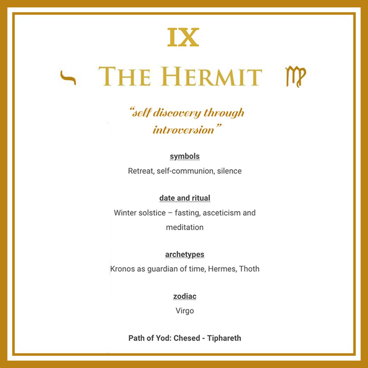 Ina_Auderieth's tweet photo. IX The Hermit Conjunction Tarot

“self discovery through introversion”

symbols
Retreat, self-communion, silence

https://t.co/vfFZzgW68W

#thehermittarot #hermit #eremit #tarot #tarotcards #psychedelicart #alchemy #occultart #symbolic #magick #tarotdecks #tarotcommunity https://t.co/A4d03jrl2z