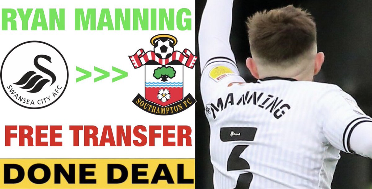 *NEW VIDEO*

BEST LEFT-BACK IN THE LEAGUE! RYAN MANNING JOINS SOUTHAMPTON ON A FREE TRANSFER FROM SWANSEA CITY! 

Watch here 👉🏻 youtu.be/_kfiGLkTjAs

Please Like & Retweet 👍

#RyanManning #SwanseaCity #Swans #Southampton #SaintsFC