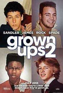July 12/2013 - The movie Grown Ups 2 is released. Starred: Adam Sandler, Kevin James, Chris Rock, David Spade, Salma Hayek, Maya Rudolph, Nick Swardson & Maria Bello. https://t.co/o2bPDgCgiQ