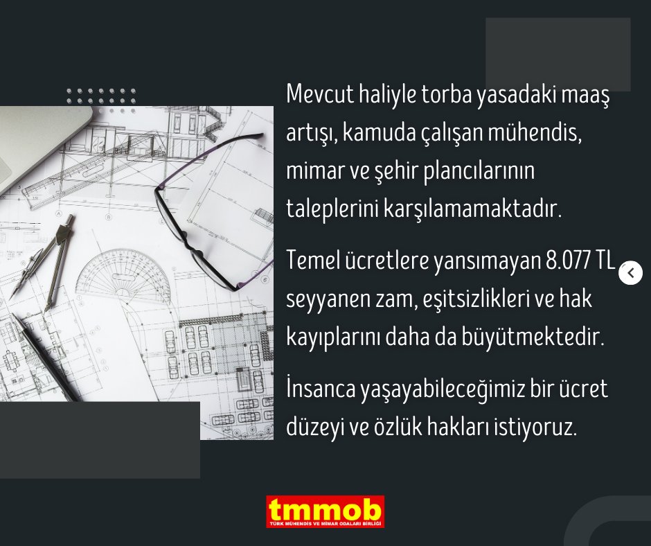 TMMOB1954's tweet photo. Mecliste görüşülen torba yasada yer alan düzenlemeler, kamu emekçilerinin maaş ve özlük haklarındaki kayıpların kalıcılaştırılması anlamına gelmektedir.
Sadaka değil, kamu emekçisi mühendis, mimar ve şehir plancılarının emeğinin karşılığının verilmesini istiyoruz! https://t.co/NiRwNhh24s