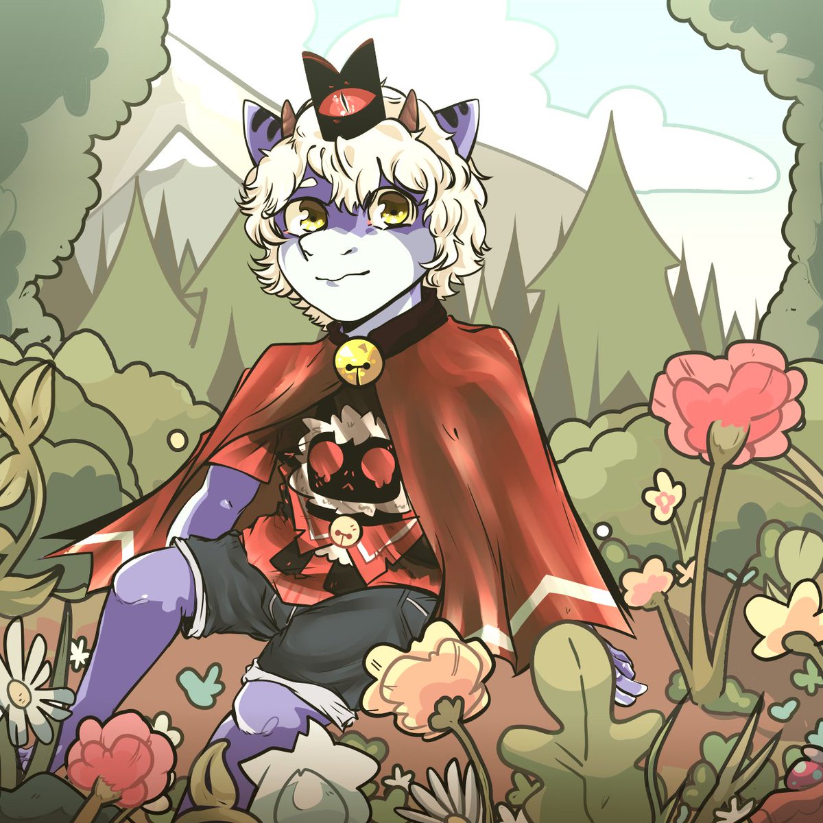 cherrydeki's tweet image. ┌⠂「Commission completed.」
├⠂User「@abraete」
└ ⠂Referencia「 #CultoftheLamb #digitalart #furryart #Oc #game.

- a pedido do abraete :D. Aqui está o fursons oc o cacete que vc chama seu personagem...aqui está ele. Lindo e maravilhoso kaka