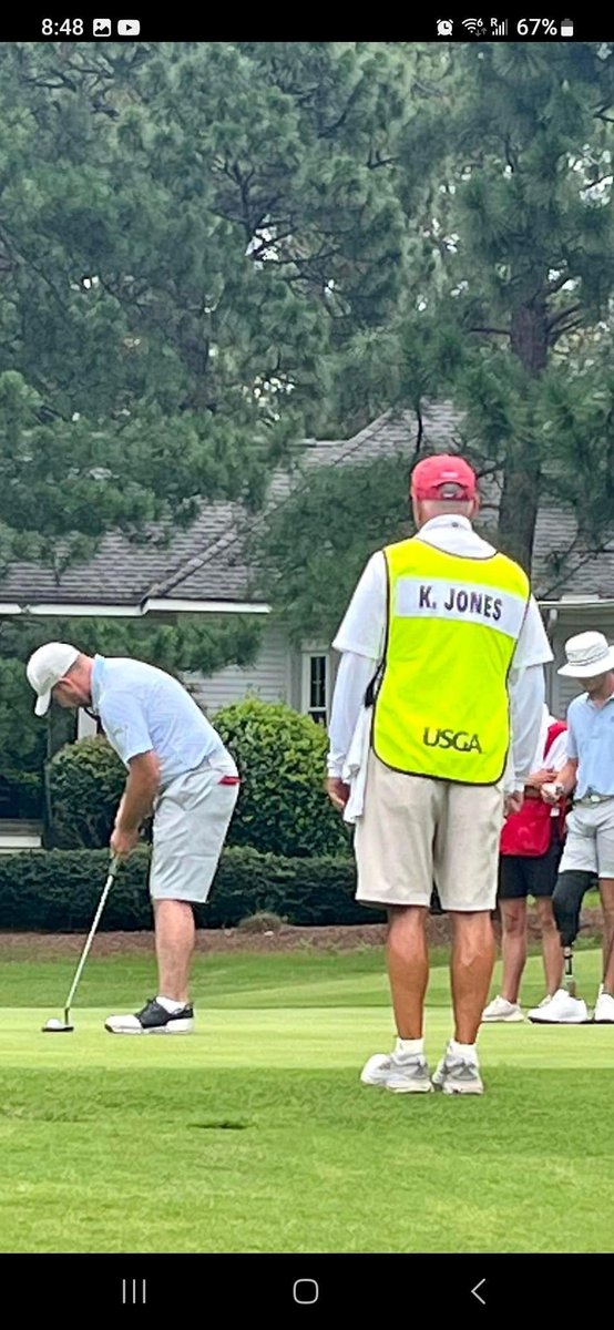 LisaLongball's tweet photo. Super proud of my friend Kiefer Jones! He is looking to defend his title at the @USGA #AdaptiveOpen at the gorgeous @PinehurstResort ! 🙌 Kiefer works at my home course @HeritagePointe_ and is one of the most talented, amazing, warm and incredible kind people you will ever meet! Wishing him all the very best as he chases down his second title! 🤗
Here are a few photos and videos he shared on Facebook of his journey thus far at this year’s Championship! ⛳️
Thank you #USGA and #Pinehurst for highlighting these amazing athletes! ⛳️