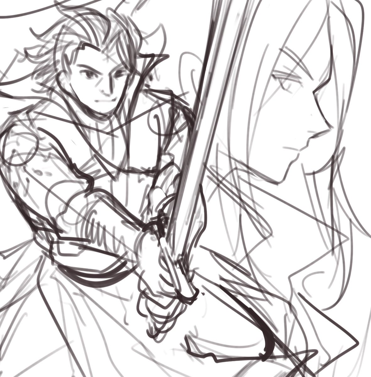 will wait until jpn reaches midnight tho to rt spam… in the meantime have these alternate countdown roughs for ophi and olberic 🤪 