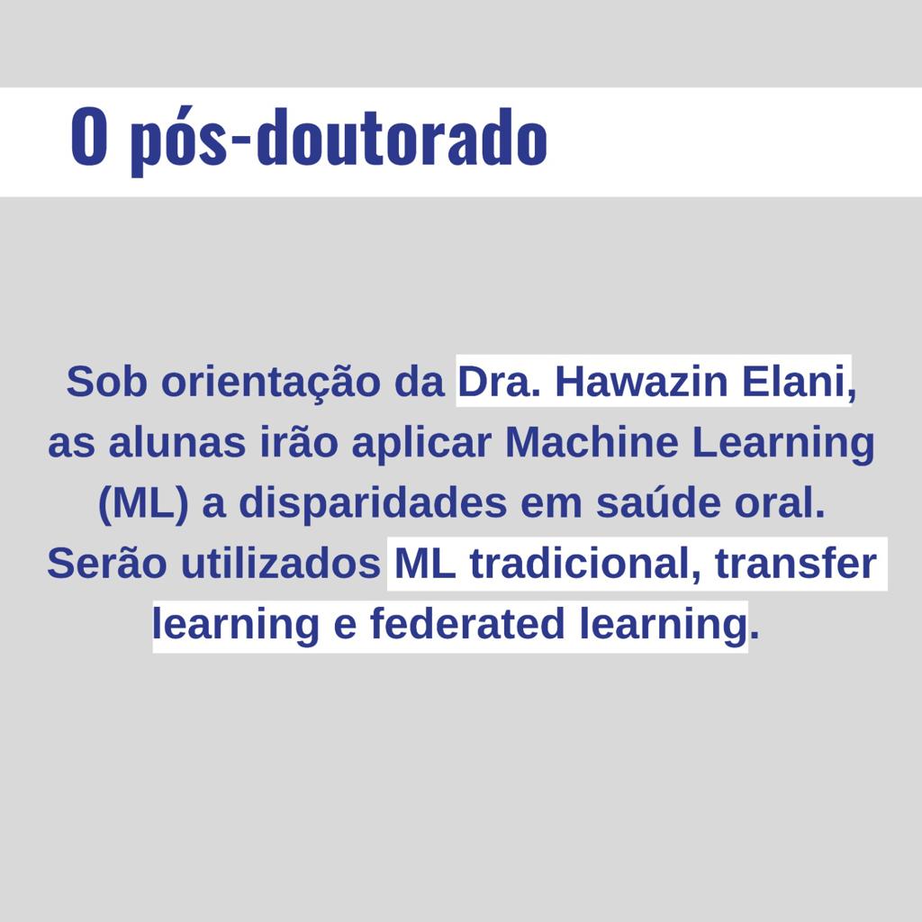 SaudenoBR's tweet photo. Atualmente o #LABDAPS tem duas egressas realizando pós-doutorado em @Harvard, recebendo bolsa da própria instituição. Elas estão desenvolvendo algoritmos de machine learning para otimizar decisões, com foco em saúde dental e generalização algorítmica. https://t.co/AfR92XBmlA