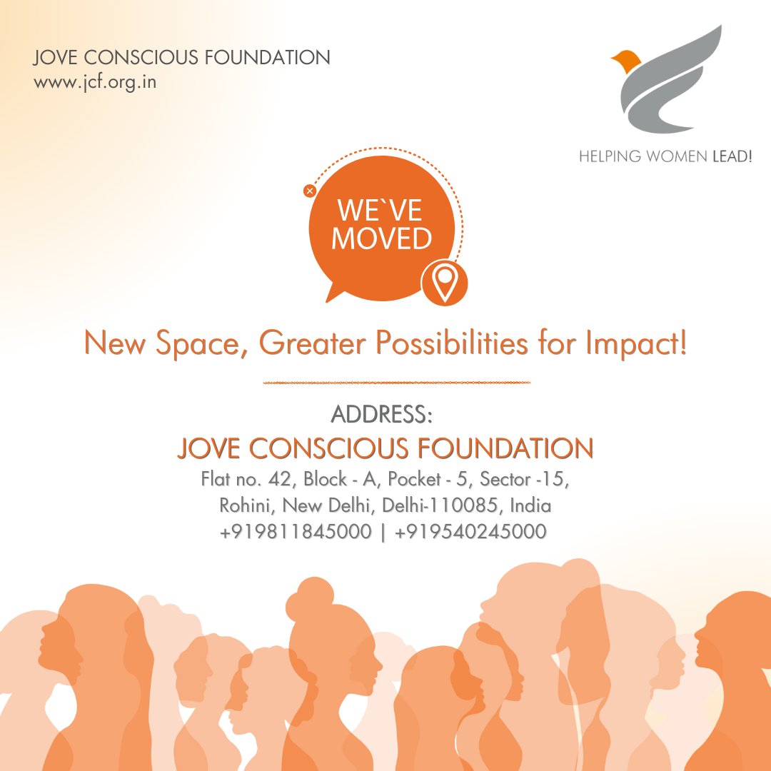 JoveConscious's tweet photo. 📢 #ExcitingNews! 🌟 #JoveConsciousFoundation has relocated to a #newaddress:

We are thrilled to continue our dedicated work #empowering #underprivilegedgirlsandwomen through #skilldevelopment, #awarenessprograms, and #employmentgeneration activities. 💪✨

#ngoforwomen #delhi https://t.co/A8YnlIfitW