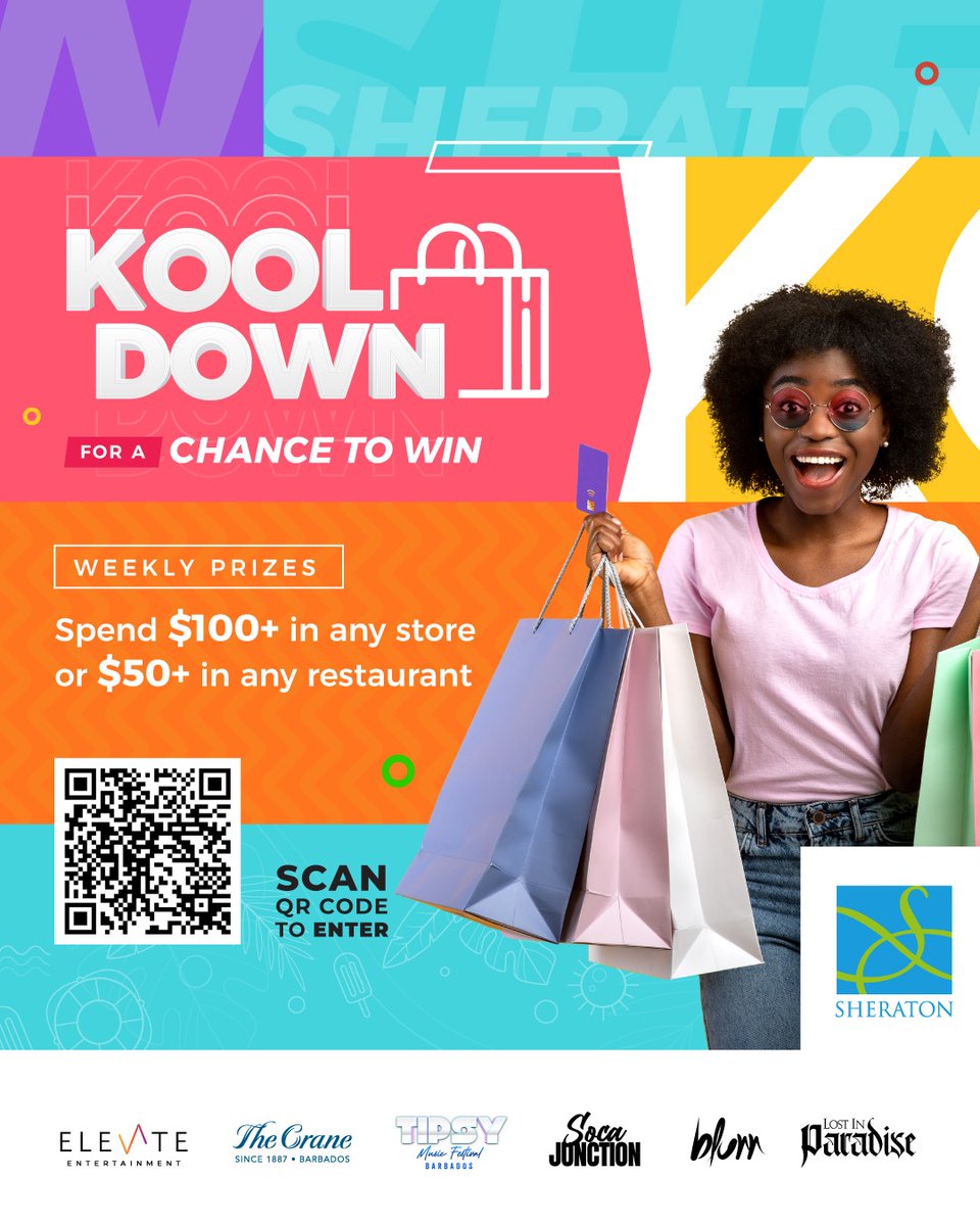 ☀️🔥 Summer's sizzling, but don't sweat it! 😎🛍️ Head to the coolest mall for a chance to win big! 🎉 Beat the heat and enjoy endless shopping, refreshing treats, and amazing deals. 🙌✨ Don't miss out on this Kool  summer escape! 🌴🛒 #Sheratonmallbarbados
#themallthathasitall