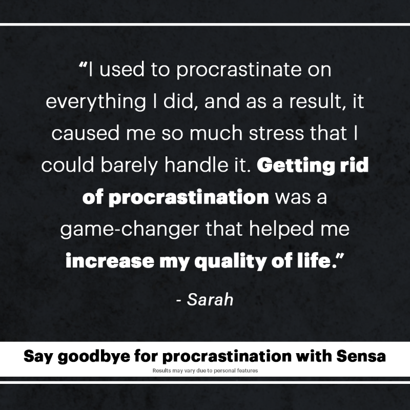 SensaHealth's tweet photo. Procrastination is not laziness. It’s an emotional regulation problem that can contribute to stress and anxiety. Explore science-based techniques to overcome procrastination and feel better.