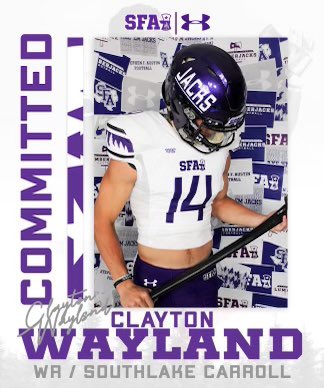 AXE ‘EM ⚪️🟣 100% COMMITTED 🪓
<a href="/coachrdodge/">Riley Dodge</a> <a href="/LoganOBrien15/">Logan OBrien</a> <a href="/SLC_Recruiting/">Southlake Carroll FB Recruiting</a> <a href="/drobalwayzopen/">David Robinson</a> <a href="/coachkbleil/">Kevin Bleil</a> <a href="/CoachMattStorm/">Matt Storm</a> <a href="/CoachCarthel/">Colby Carthel</a> <a href="/SFA_FBRecruit/">SFA Football Recruiting</a> <a href="/CoachJMay/">Jared May</a> <a href="/CoachTrice8/">Marcus Trice</a> <a href="/CoachTBleil/">Tim Bleil</a> <a href="/CoachNikNelson/">Nik Nelson</a> <a href="/GPowersScout/">Greg Powers 🏟️</a> <a href="/2LiveCraig/">2LiveCraig</a>