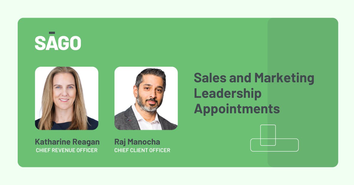 sagomrx's tweet photo. In our continued commitment to serving you and improving the human experience in market research, we're pleased to announce the appointment of two new leaders: Katharine Reagan as Chief Revenue Officer, and Raj Manocha as Chief Client Officer. Lear more at https://t.co/RZwMPgnrX5 https://t.co/LnxRBPeggI
