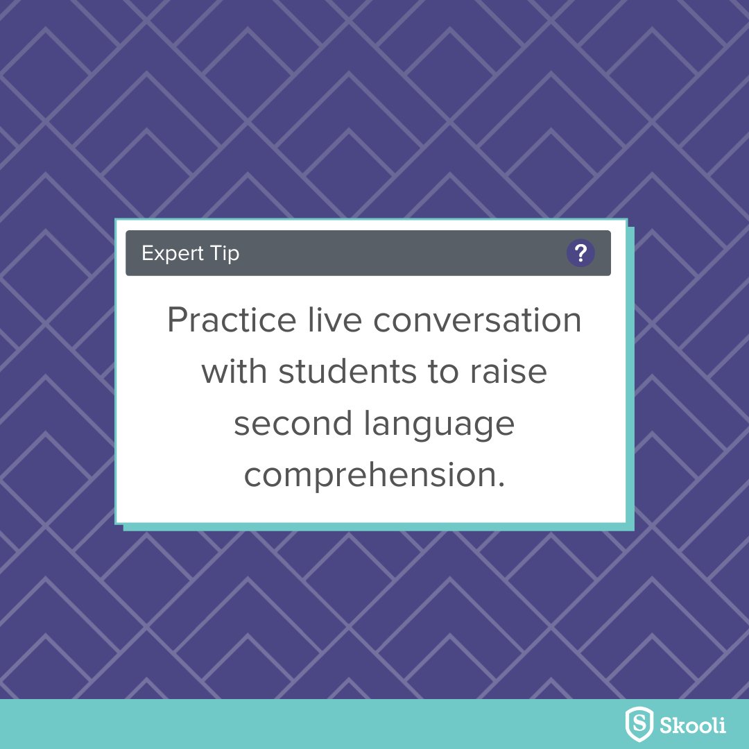 Teaching a second language? Live 1:1 conversation is indispensable. #Skooli's #onlineclassroom allows for the #student and tutor to converse in real time, which is instrumental in unlocking language learning potential.