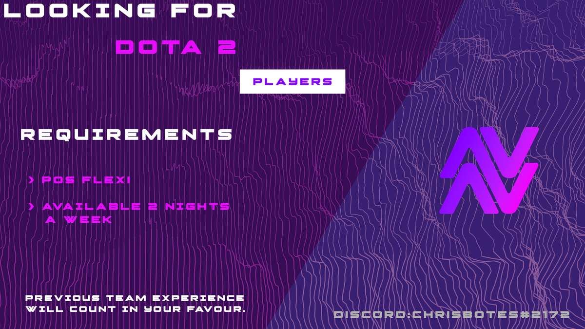 Hey peepz, we are looking for some <a href="/DOTA2/">DOTA 2</a> players.🎮🎮🎮🎮🎮 #dota2heroes #Dota2 #DreamLeague #TI10 #TI11 
Original: Punisher_AVE🥳🥳🥳🥳🥳 #dota2heroes #dota2fun #dota2player #Dota2 #MonsterGaming #UnleashTheBeast  
Original: LarryGa93669026