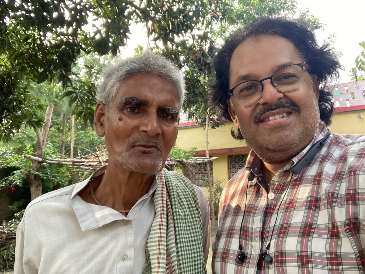 After 38 years, met Mr. Jha who taught me English in high school.
-he was ‘notorious’ for speaking English in class; others taught English in Hindi
-Very emotional moments for both of us when I said:
-Do you know that this  student of yours is a professor of English now?