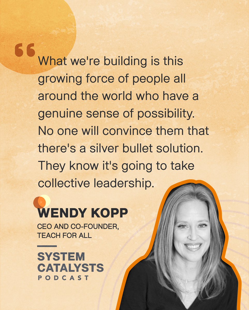 What if every leader encouraged others to become trailblazers in their communities? Guided by leadership as a collective effort, @TeachForAll empowers students to become leaders of tomorrow. Hear from CEO @wendykopp and @shaheenmistri on System Catalysts: bit.ly/3MUNj7b