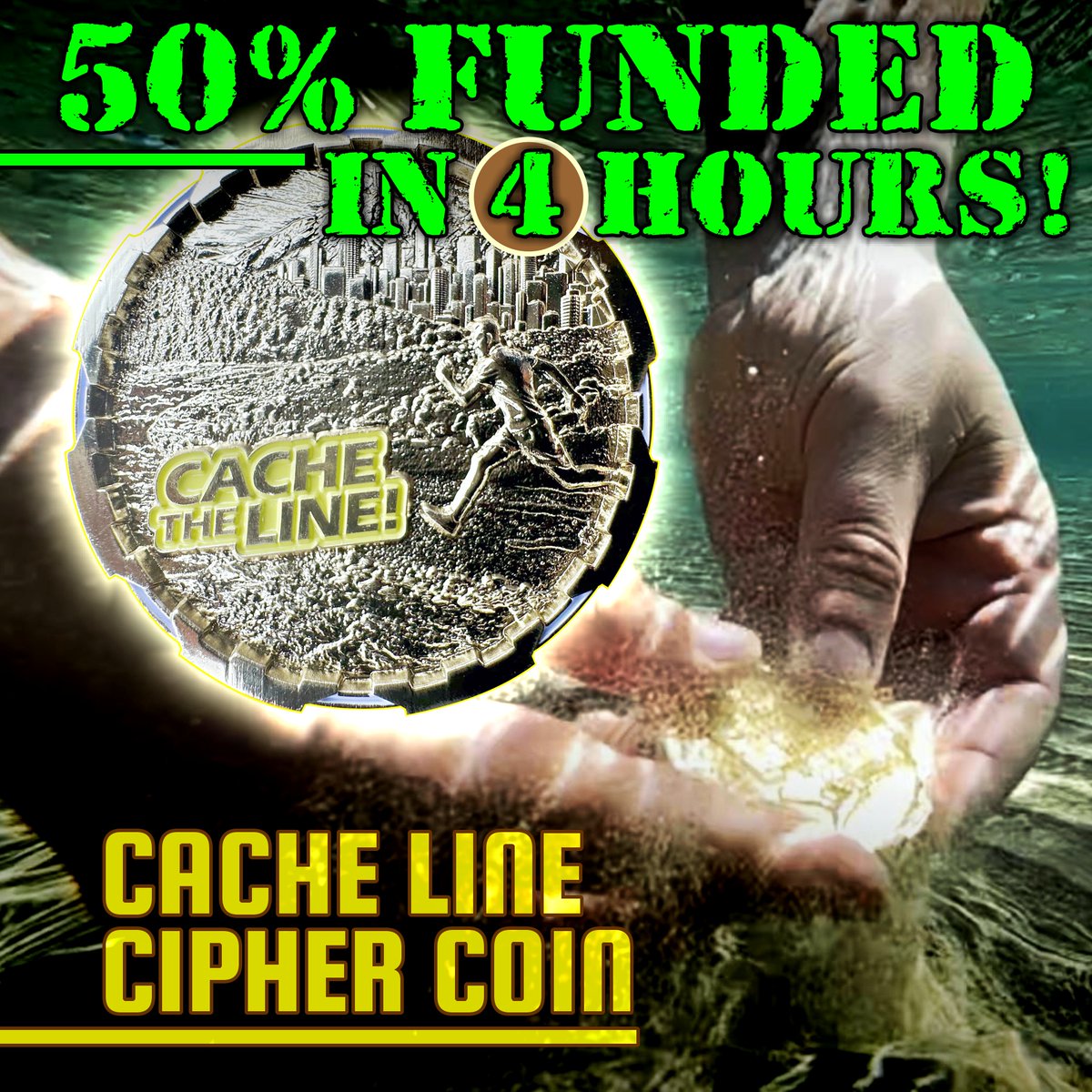 CacheTheLine's tweet image. Speechless! The campaign is flying, reaching 50% funding within 4 hours!
This is more than just a geocoin!
► cachetheline.net/artifact
I hope you'll consider backing and sharing so WE can TOGETHER hit our goal AND stretch goals!!

#Geocaching @GoGeocaching @Indiegogo #indiegogo