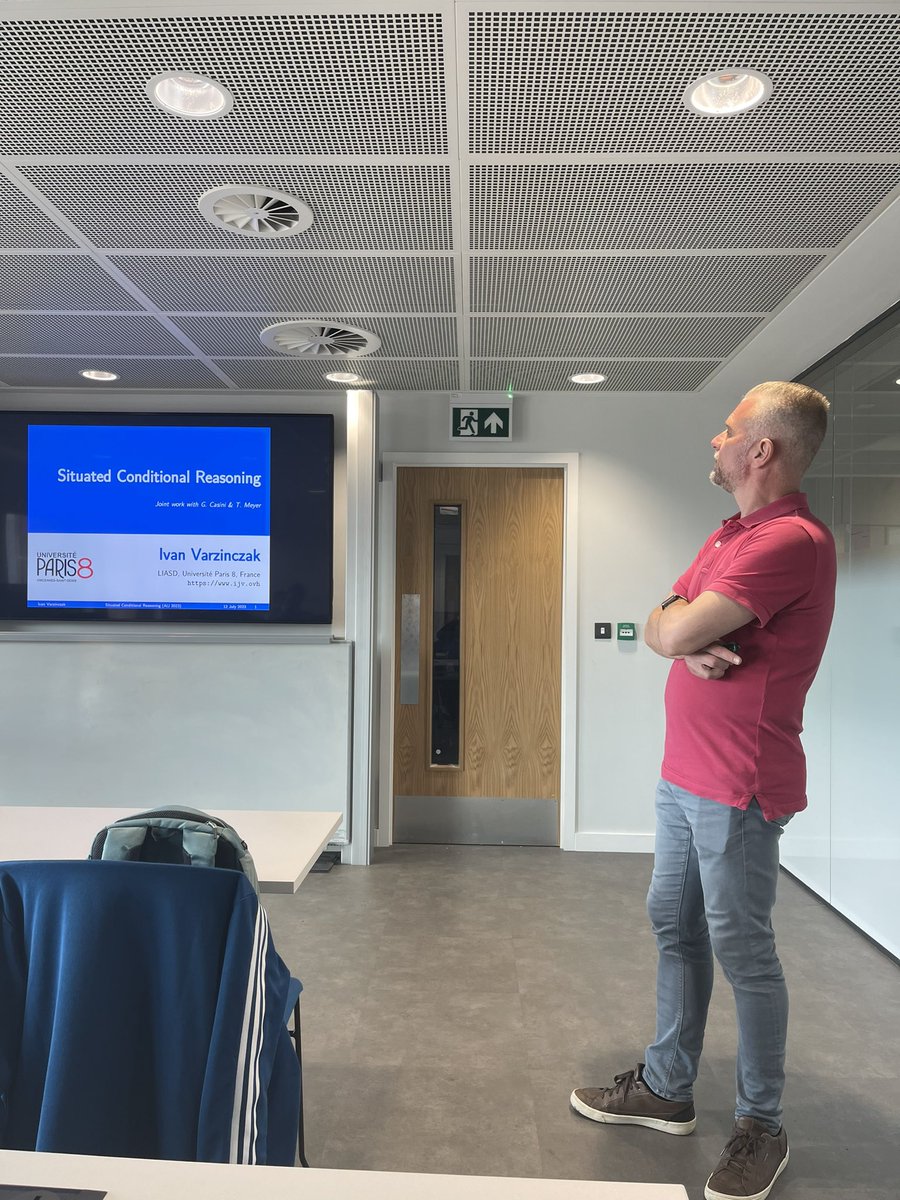 Cardiff KRR (@cardiff_krr) on Twitter photo This week’s excellent KRR Group seminar talk was “Situated Conditional Reasoning” by <a href="/Varzinczak/">Ivan Varzinczak</a> This week’s excellent KRR Group seminar talk was “Situated Conditional Reasoning” by <a href="/Varzinczak/">Ivan Varzinczak</a>