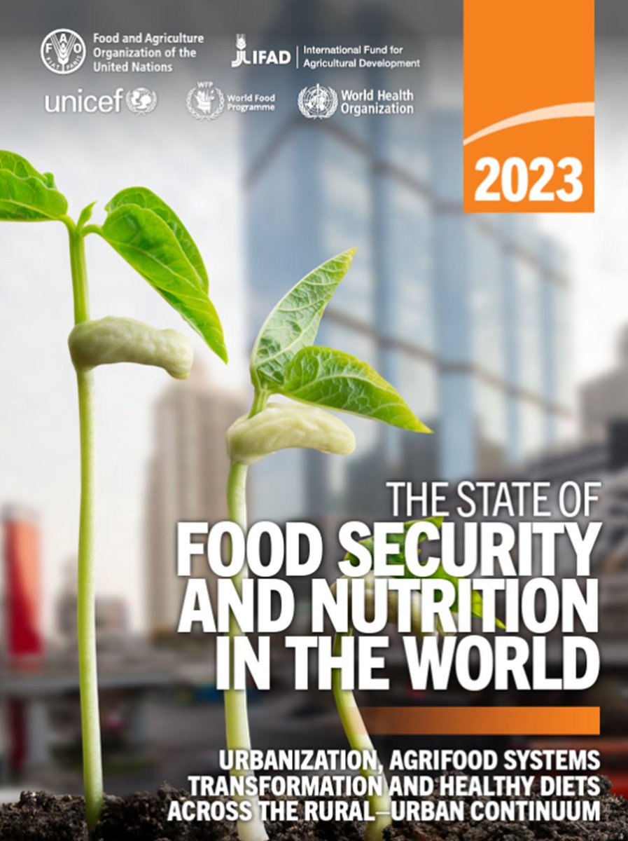 Between 691 and 783 million people faced hunger in 2022.
And more than 3.1 billion people in the world were unable to afford a healthy diet in 2021. #SOFI2023 fao.org/documents/card…