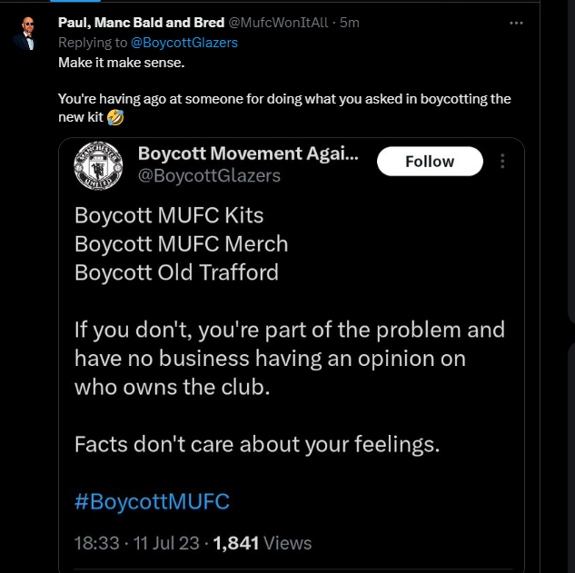 Poor old Block &amp; Run Paul.

Followed me, a boycott account, then bitches when I call for a boycott of sponsors, including publicity.

This is the problem with Top Reds like Paul- they fail to do all that is necessary to stop the parasites.

There's always an excuse not to act.🙄