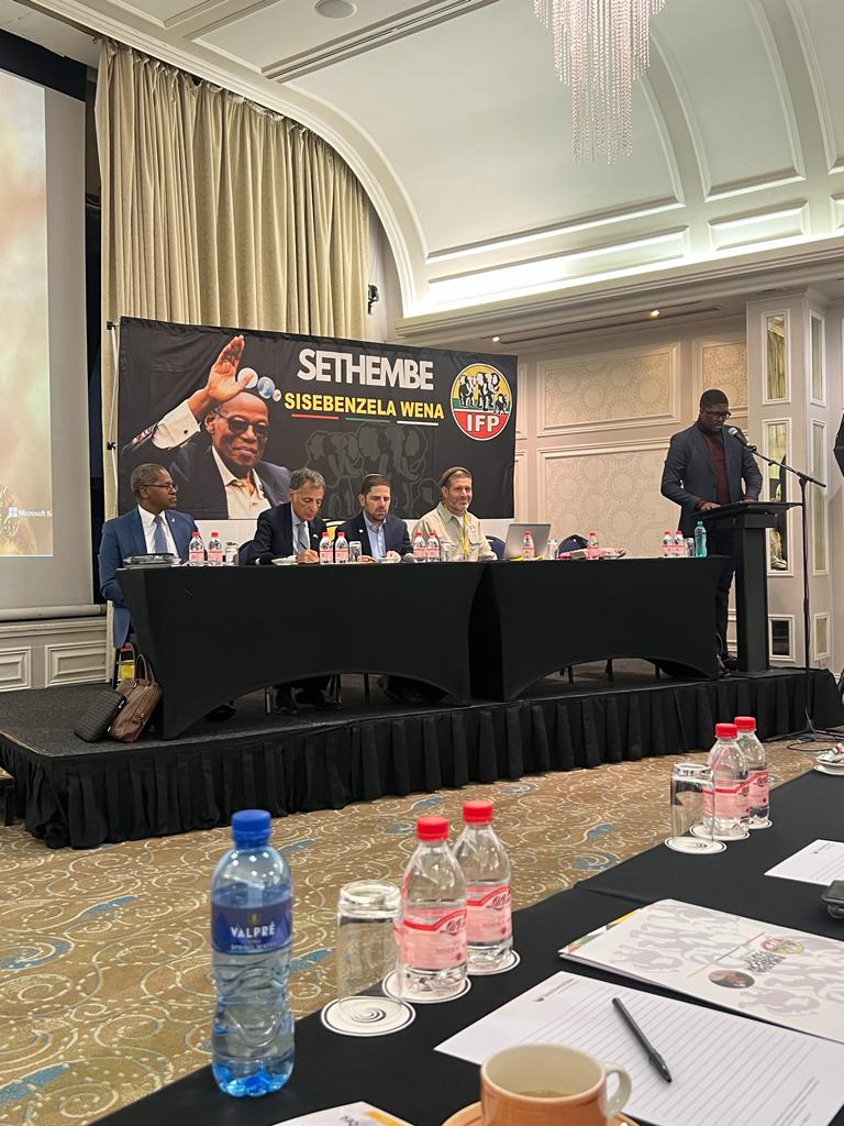 IsraelinSA's tweet photo. Our delegation of water experts led by @AmbassadorEli held a engament with the leadership of the @IFPinParliament. In this session different ideas and strategies to deal with SA's water challenges were discussed. We thank our friends in the IFP  for hosting us https://t.co/482PcAwoKK