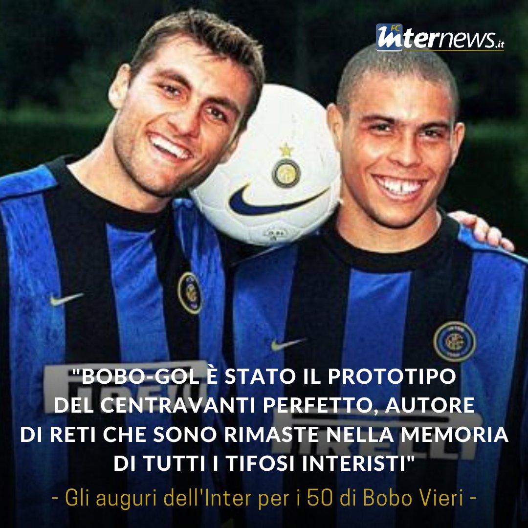 FcInterNewsit's tweet image. Bobo #Vieri taglia il traguardo dei 50 anni
⚫🔵⬇️
#inter