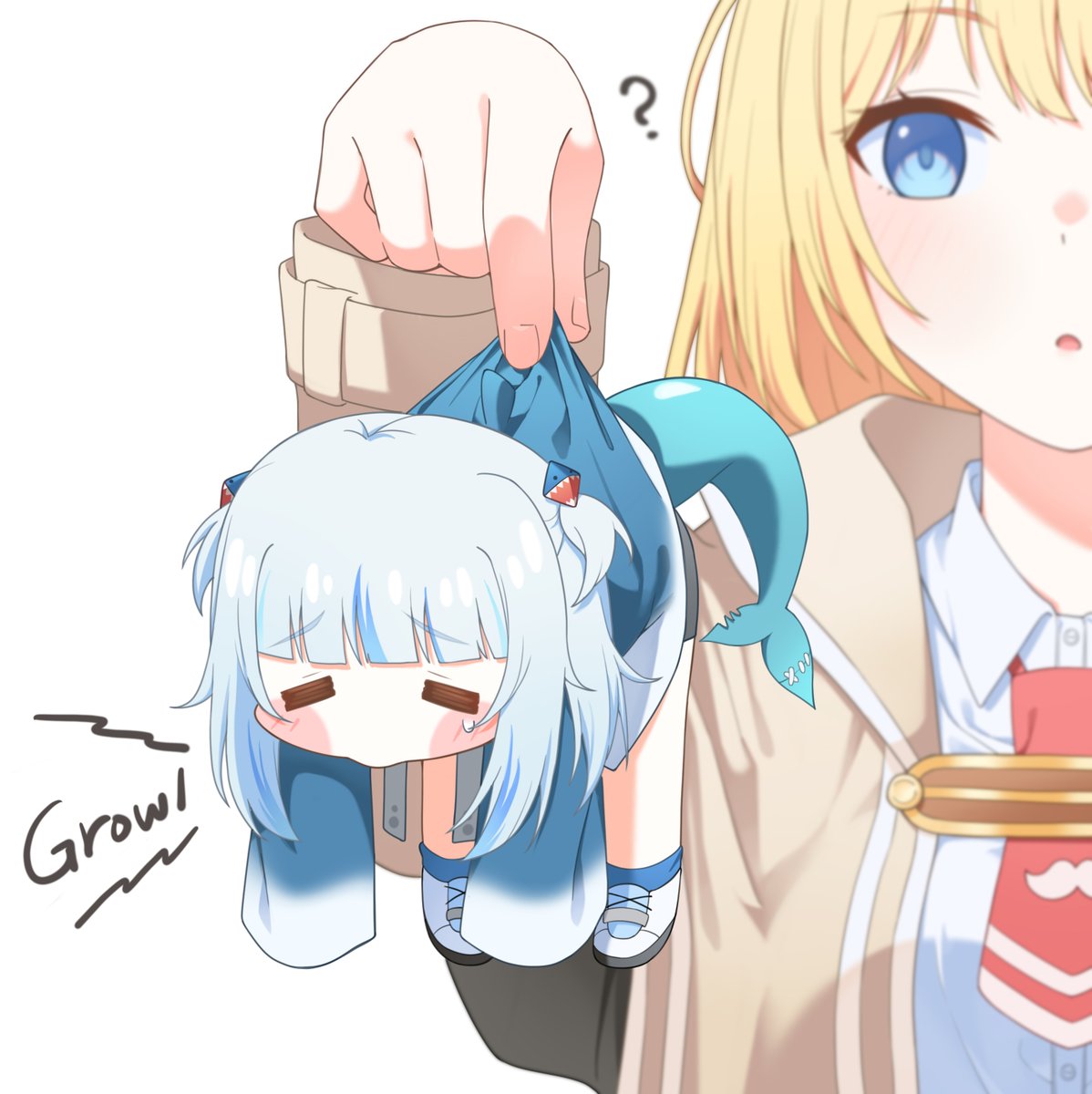 圖 花枝娘大危機!遭遇鯊魚攔路