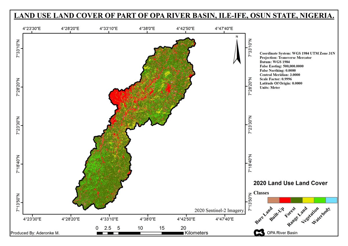 M_Adeeronke's tweet image. The Thematic layers overlayed to get the Runoff coefficients, using some blocks of codes made up of conditions derived from the curve numbers of Soil conservation service and processed in Raster Calculator on ArcMap
#gischat #RemoteSensing #Gisandmapping #gisanalysis #geospatial